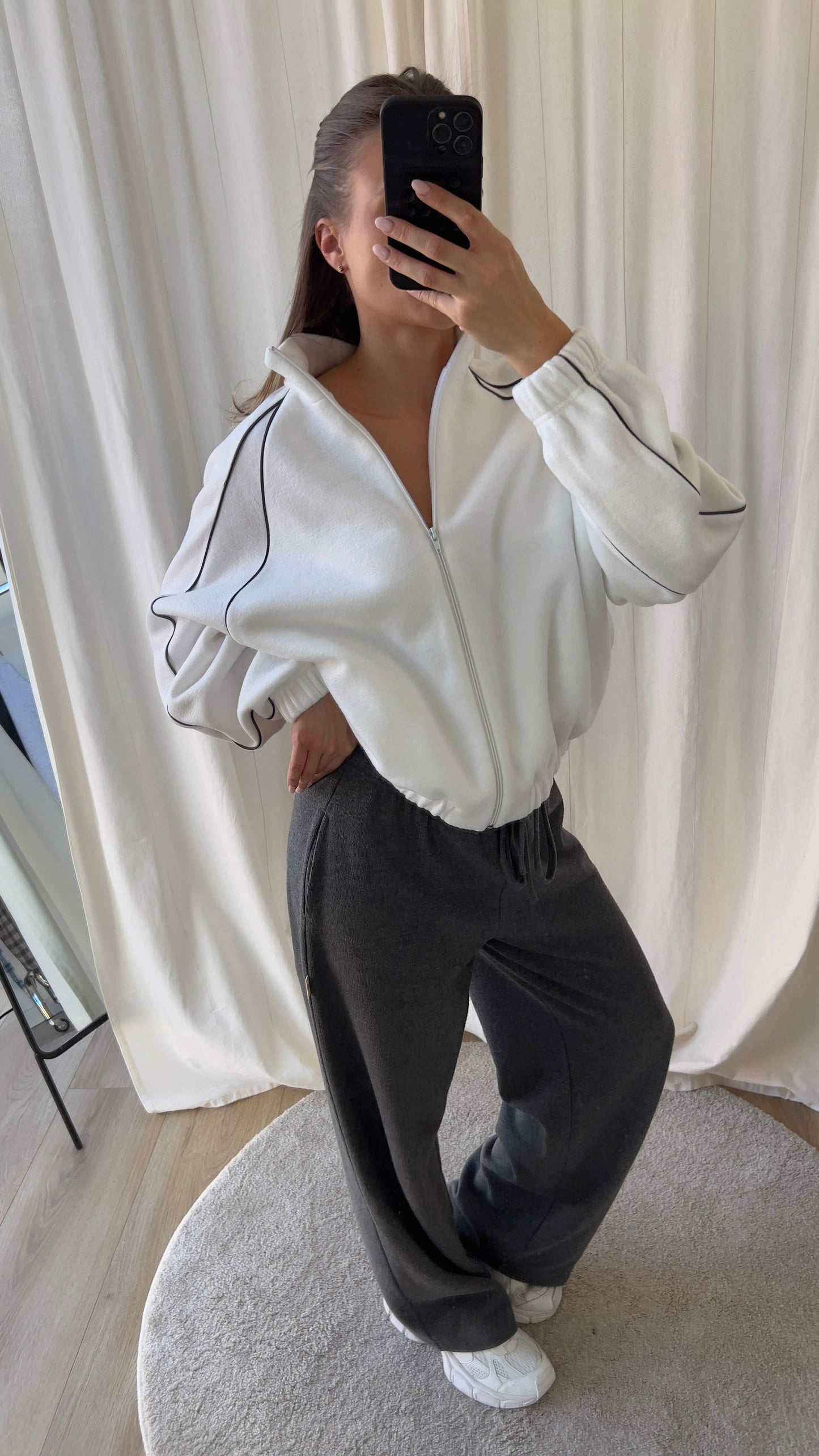 DOUBLE FLEECE JACKET | SOFT WHITE