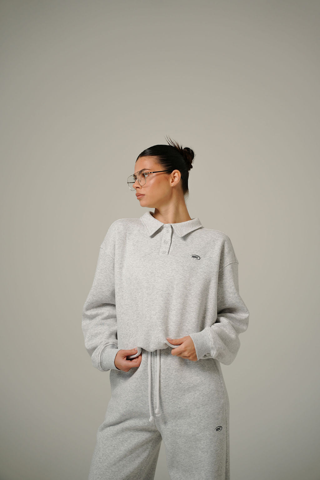 MELANGE POLO PULLOVER