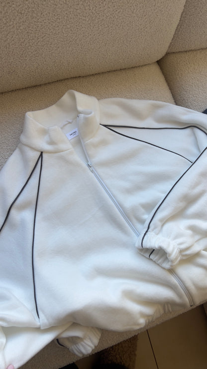 DOUBLE FLEECE JACKET | SOFT WHITE