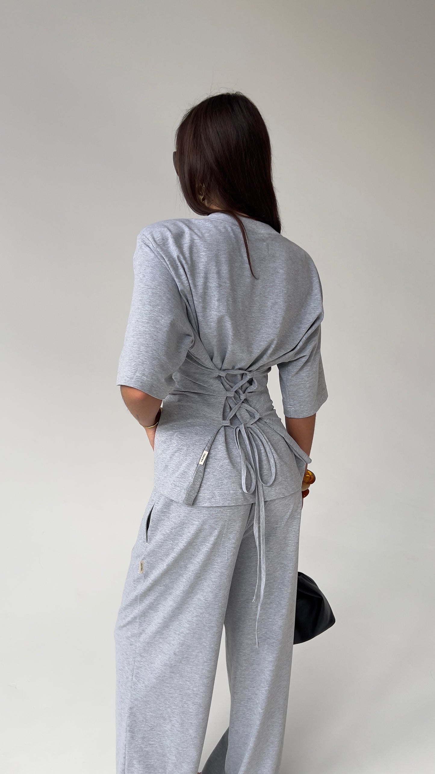 PADDED SHOULDER TEE - CLASSIC MELANGE