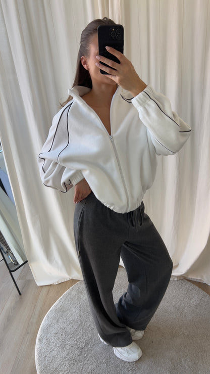 DOUBLE FLEECE JACKET | SOFT WHITE