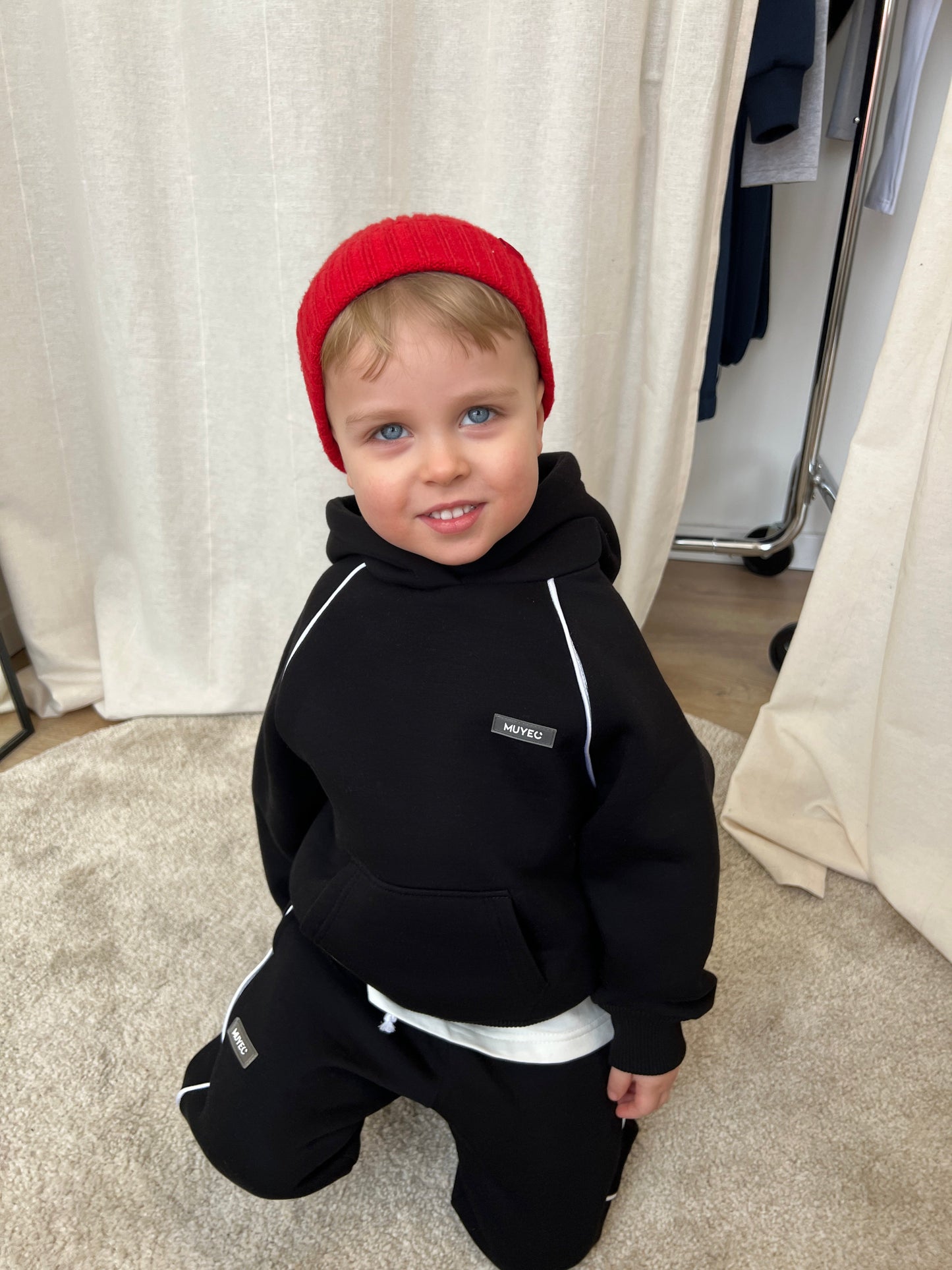 BLACK KIDS TRACKSUIT "STRIPE"