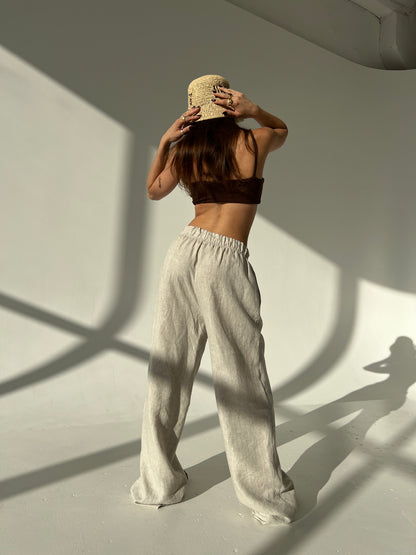 LINEN PANTS IN NATURAL