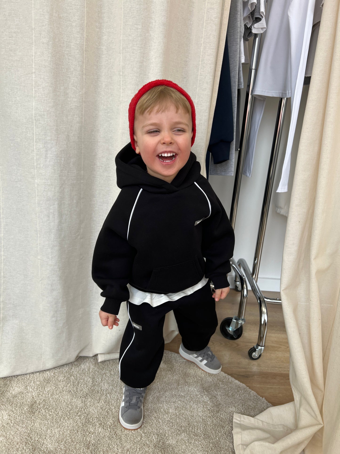BLACK KIDS TRACKSUIT "STRIPE"