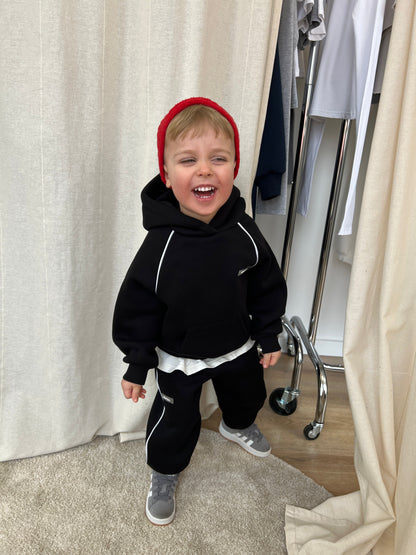 BLACK KIDS TRACKSUIT "STRIPE"