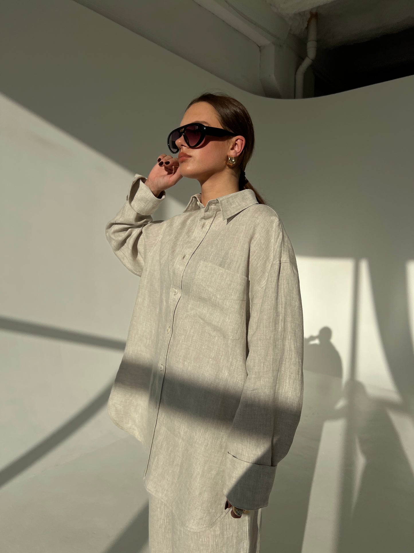 LINEN SHIRT IN NATURAL