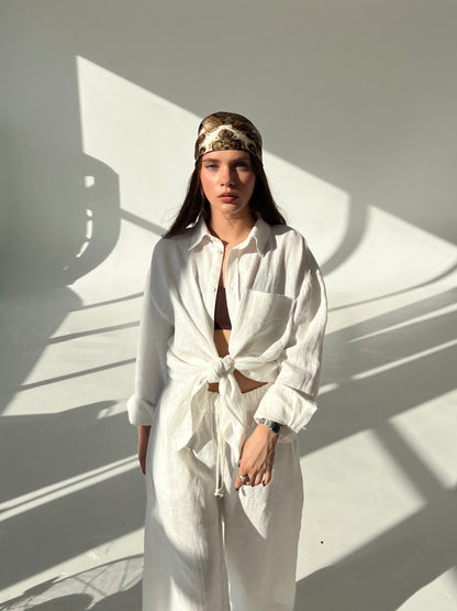 LINEN SHIRT IN SOFT WHITE