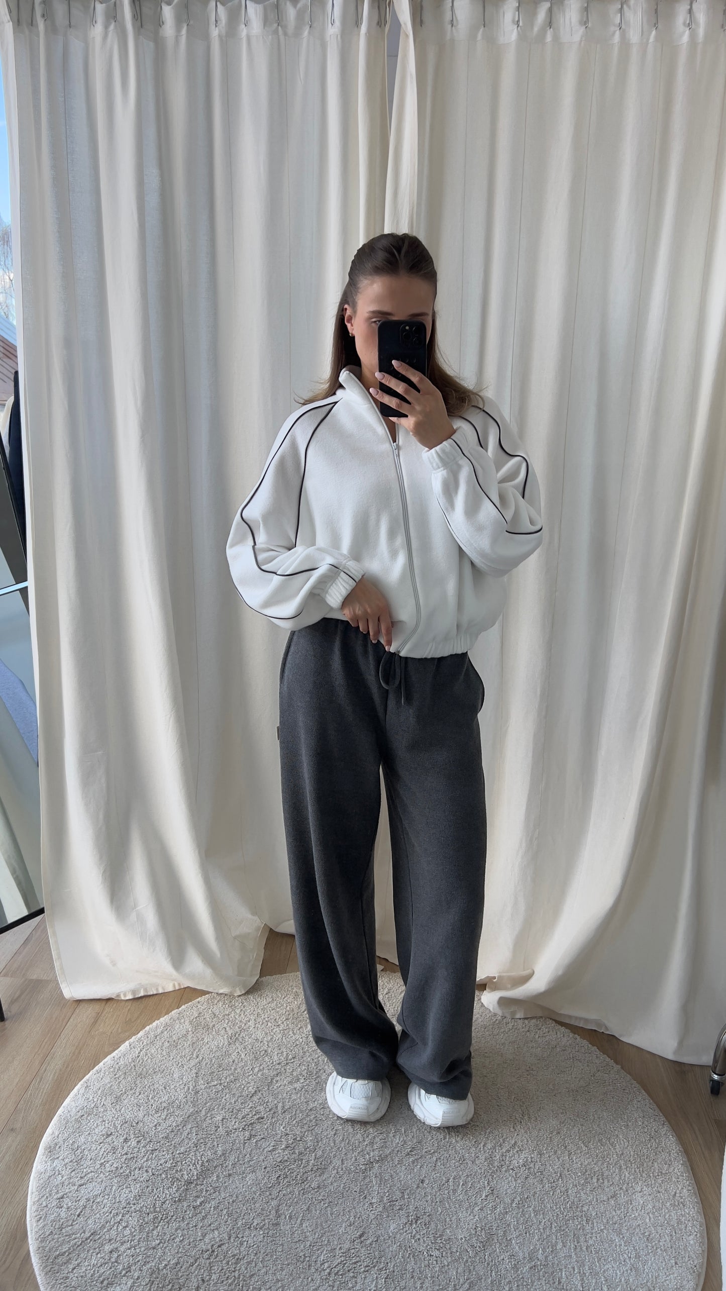 DOUBLE FLEECE JACKET | SOFT WHITE