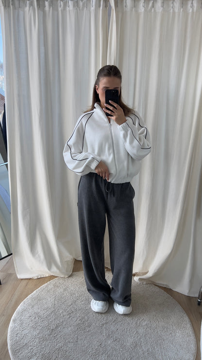 DOUBLE FLEECE JACKET | SOFT WHITE