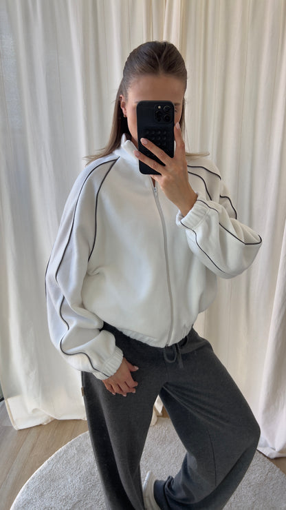 DOUBLE FLEECE JACKET | SOFT WHITE