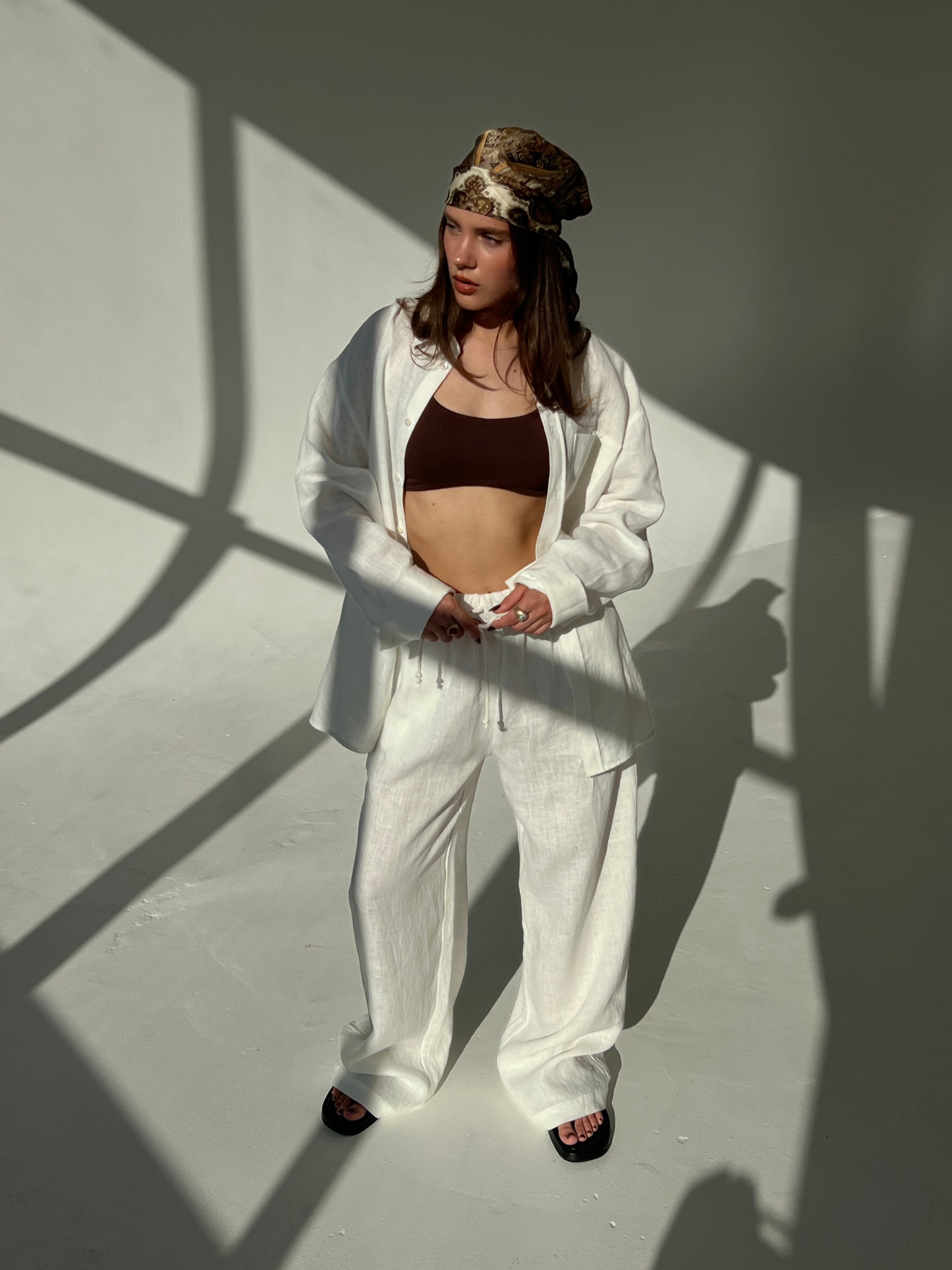 LINEN SHIRT IN SOFT WHITE