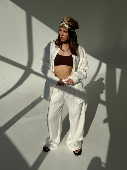 LINEN SHIRT IN SOFT WHITE