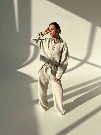 LINEN SHIRT IN NATURAL