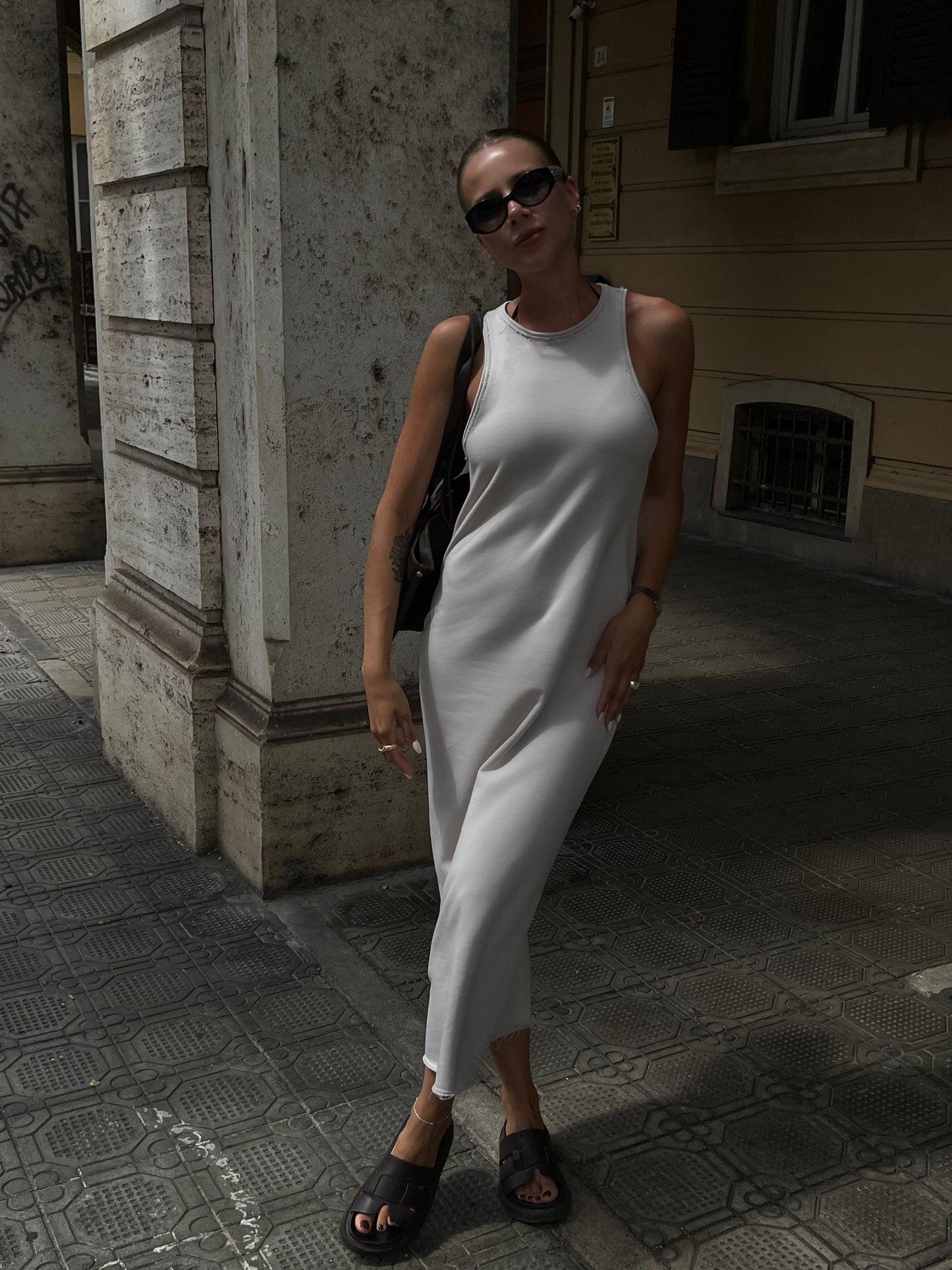 3THREAD DRESS IN BONE