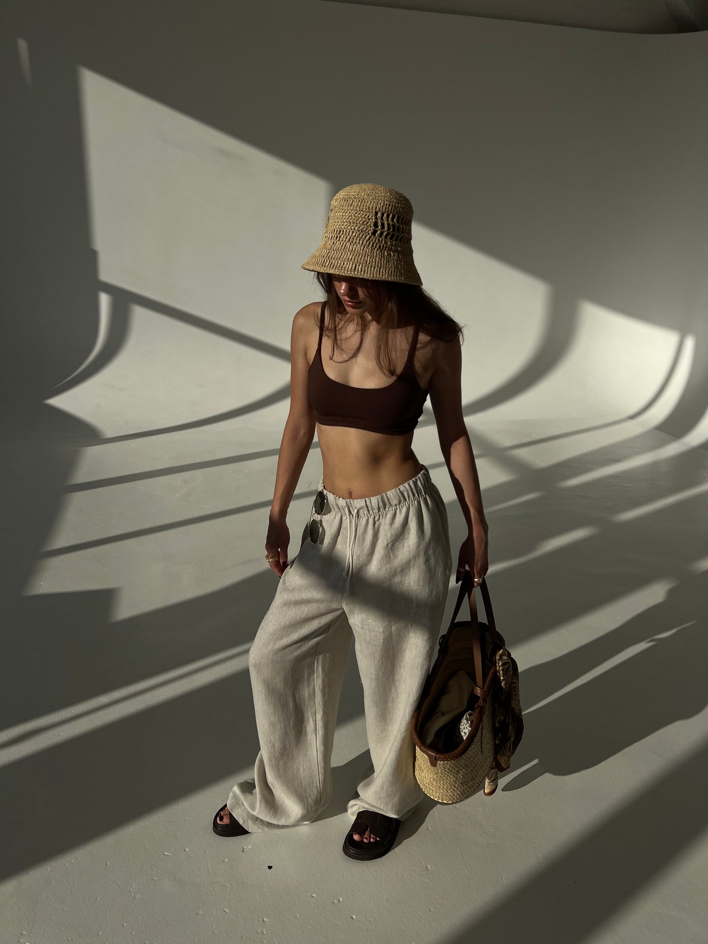 LINEN PANTS IN NATURAL