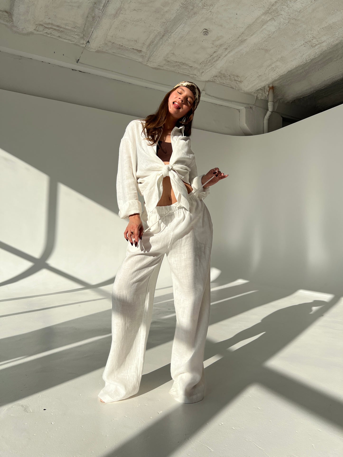 LINEN SHIRT IN SOFT WHITE