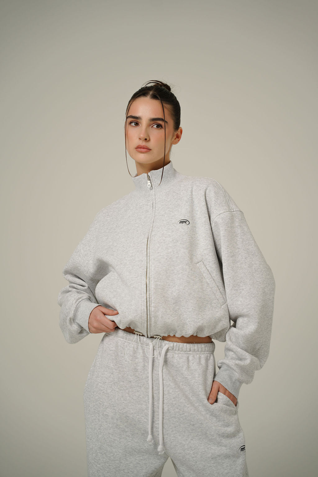 MELANGE COLLAR FULL ZIP