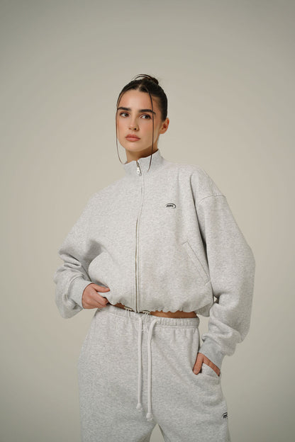 MELANGE COLLAR FULL ZIP