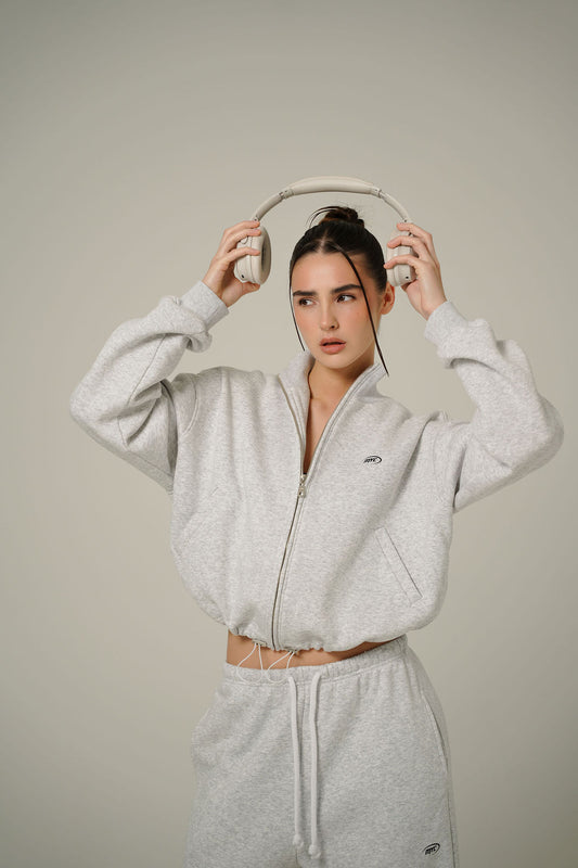 MELANGE COLLAR FULL ZIP