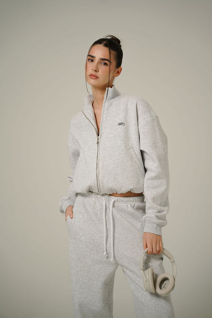 MELANGE COLLAR FULL ZIP