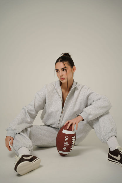 MELANGE COLLAR FULL ZIP