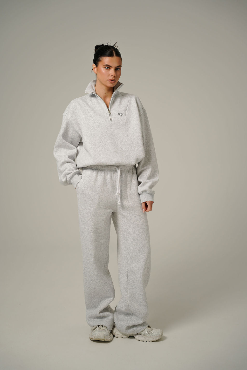 MELANGE COLLAR HALF ZIP