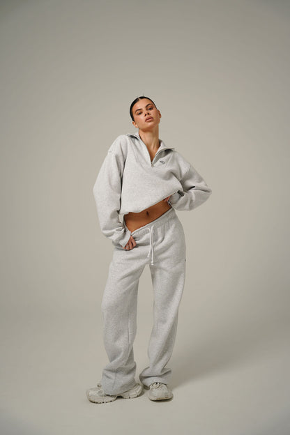 MELANGE COLLAR HALF ZIP