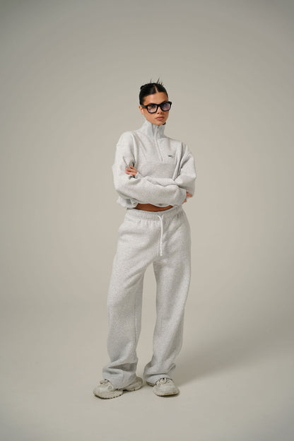 MELANGE COLLAR HALF ZIP