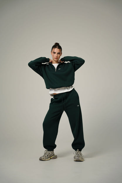 FOREST GREEN OVERSIZE JOGGERS