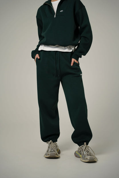FOREST GREEN OVERSIZE JOGGERS