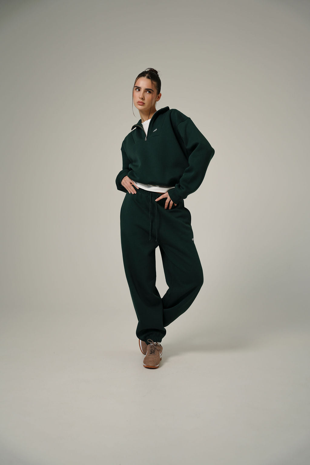 FOREST GREEN OVERSIZE JOGGERS