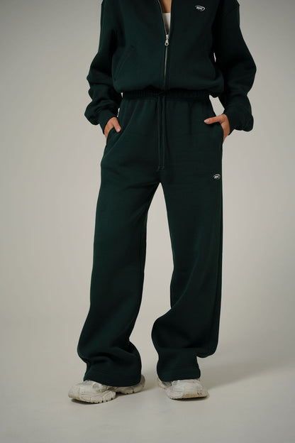 FOREST GREEN BAGGY 2IN1 PANTS