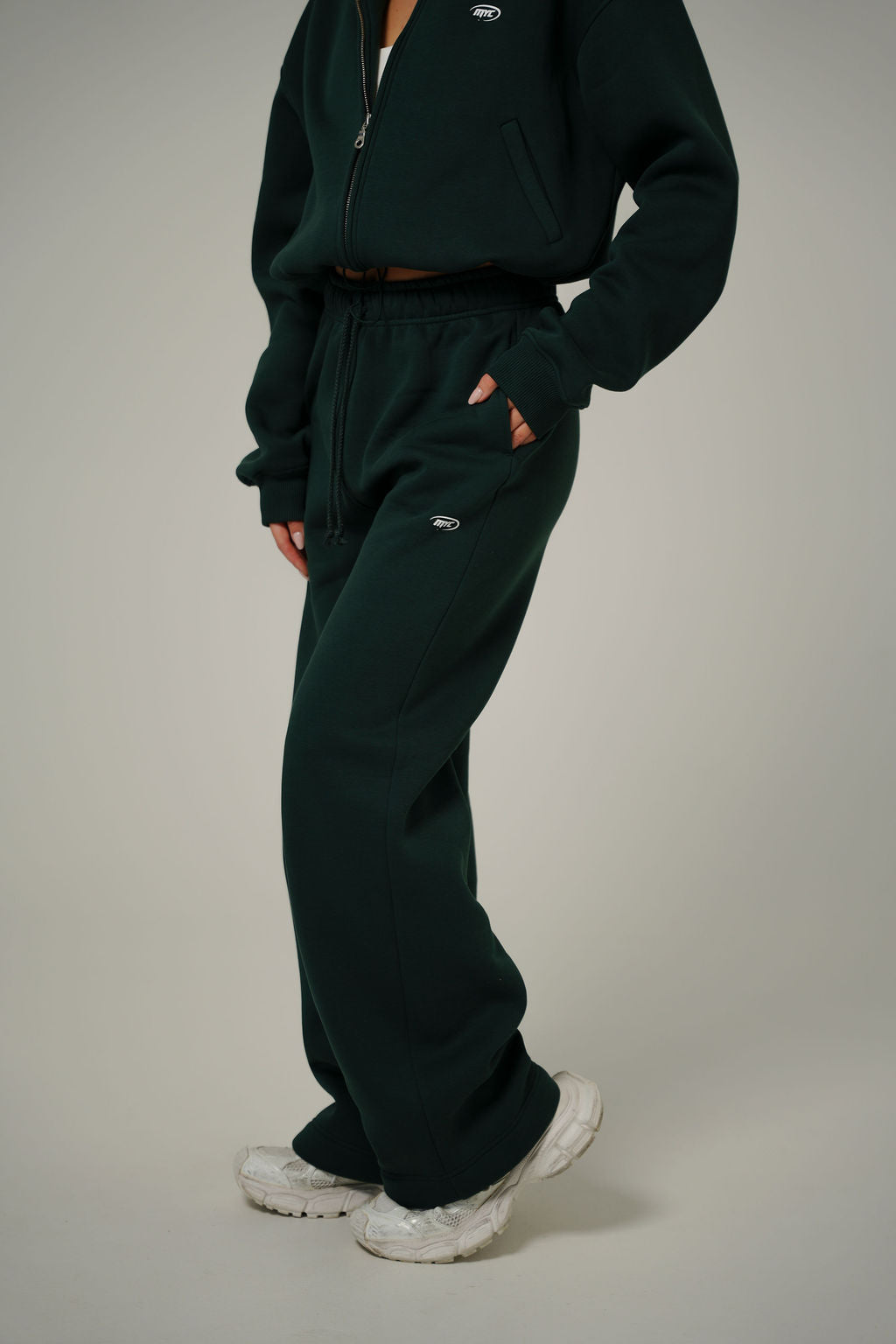 FOREST GREEN BAGGY 2IN1 PANTS