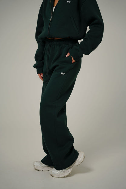 FOREST GREEN BAGGY 2IN1 PANTS