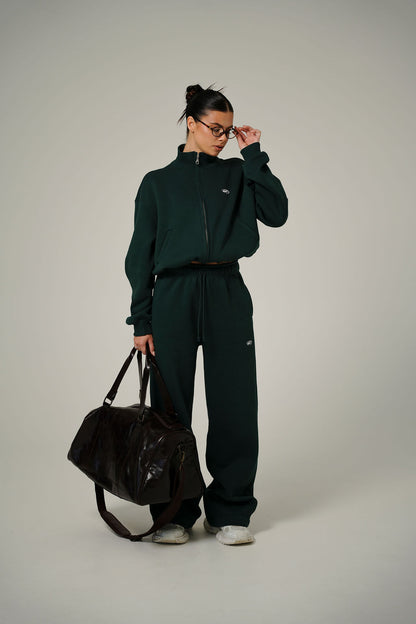 FOREST GREEN BAGGY 2IN1 PANTS