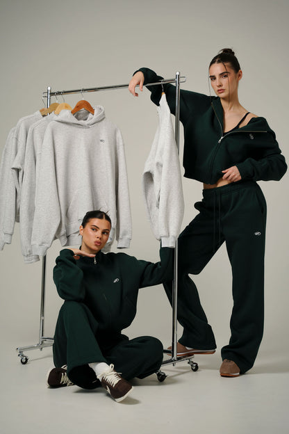 FOREST GREEN ZIP HOODIE