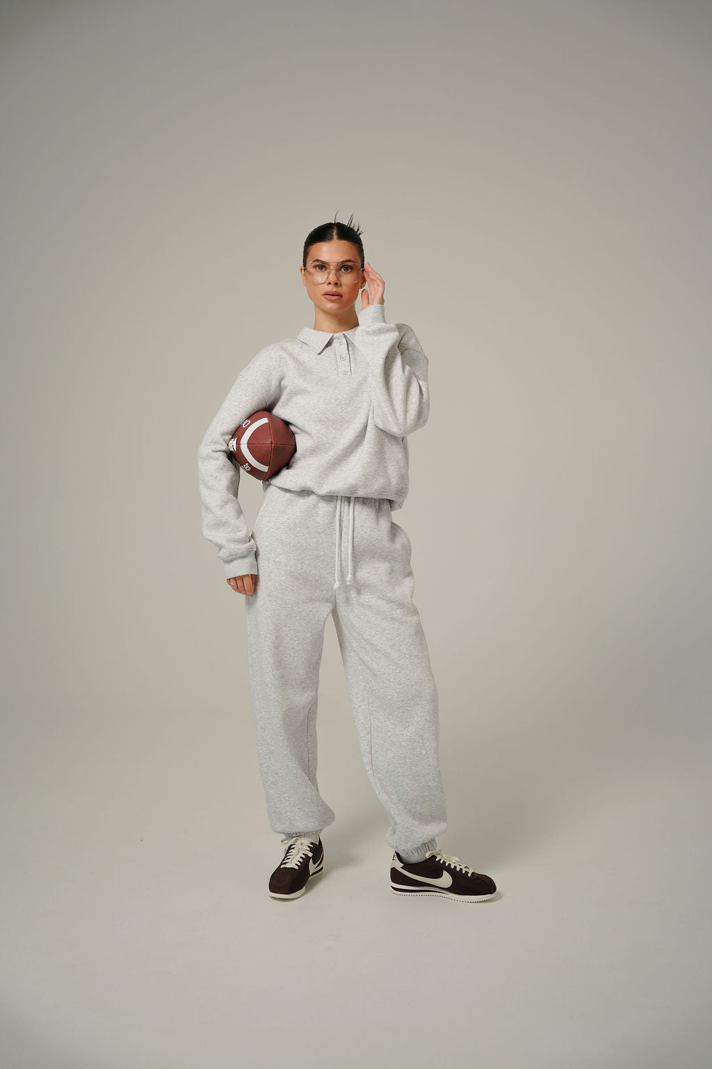 MELANGE POLO PULLOVER