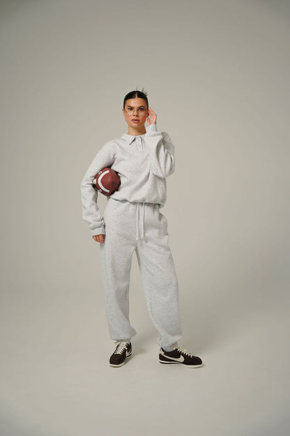 MELANGE POLO PULLOVER