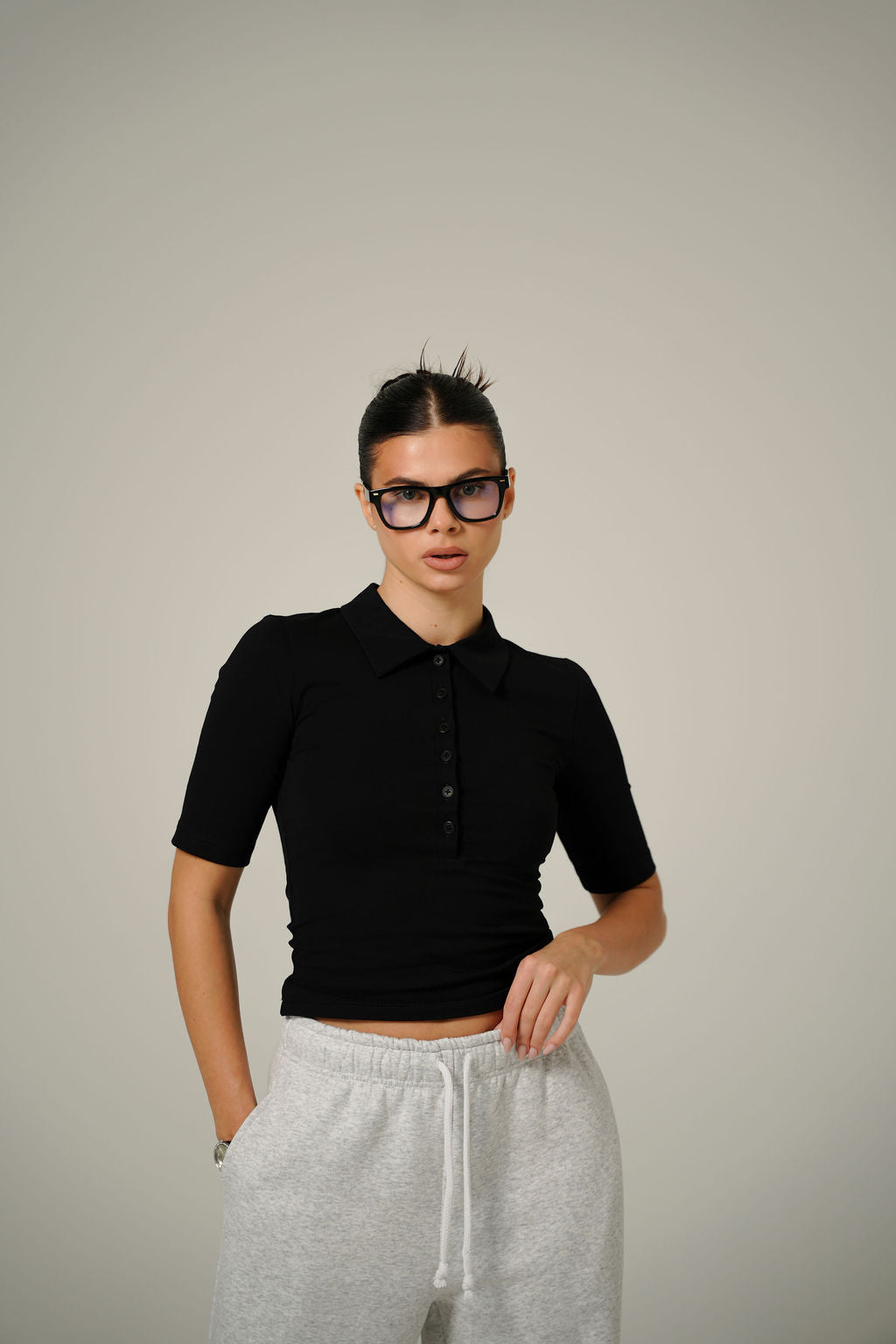 POLO TEE | BLACK