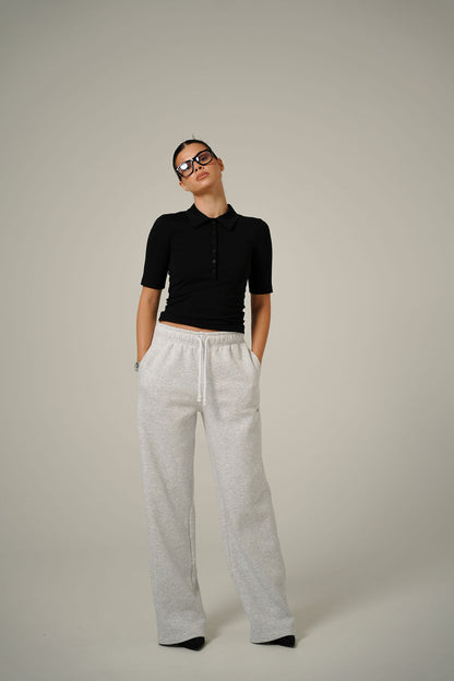MELANGE STRAIGHT PANTS