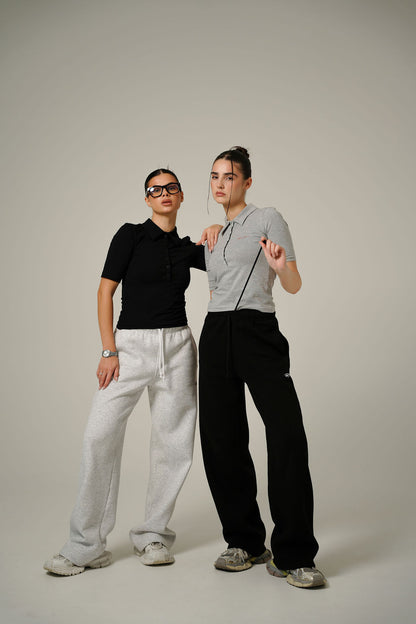 BLACK STRAIGHT PANTS