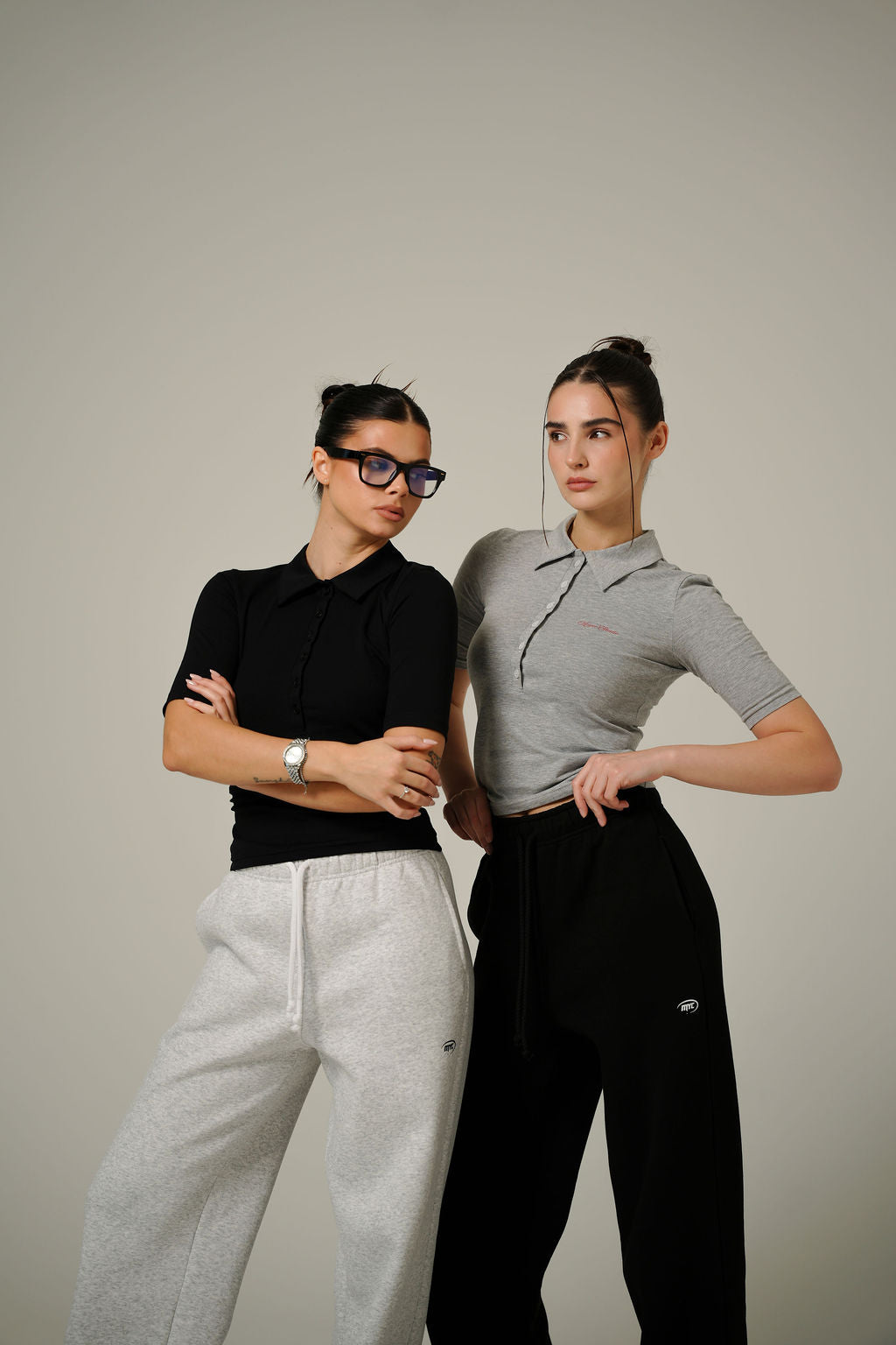 POLO TEE | MELANGE | RED PRINT