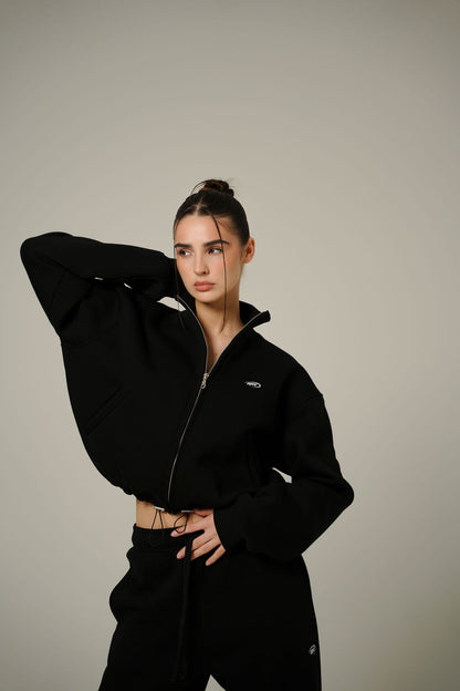 BLACK COLLAR FULL ZIP