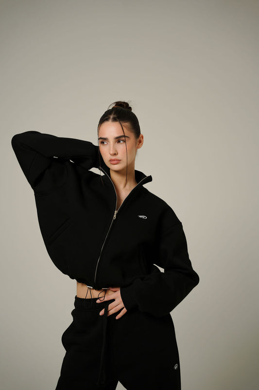 BLACK COLLAR FULL ZIP