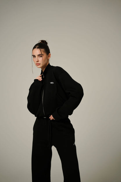 BLACK COLLAR FULL ZIP