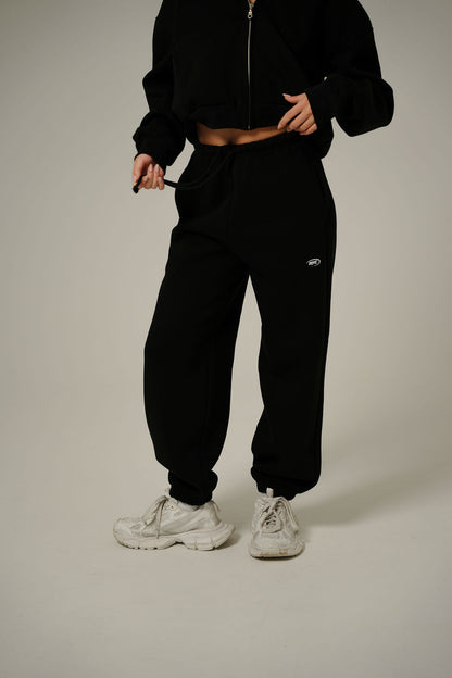 BLACK OVERSIZE JOGGERS