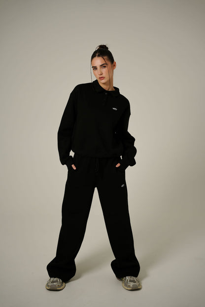 BLACK BAGGY 2IN1 PANTS