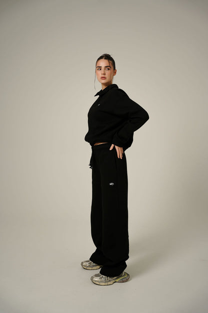 BLACK BAGGY 2IN1 PANTS