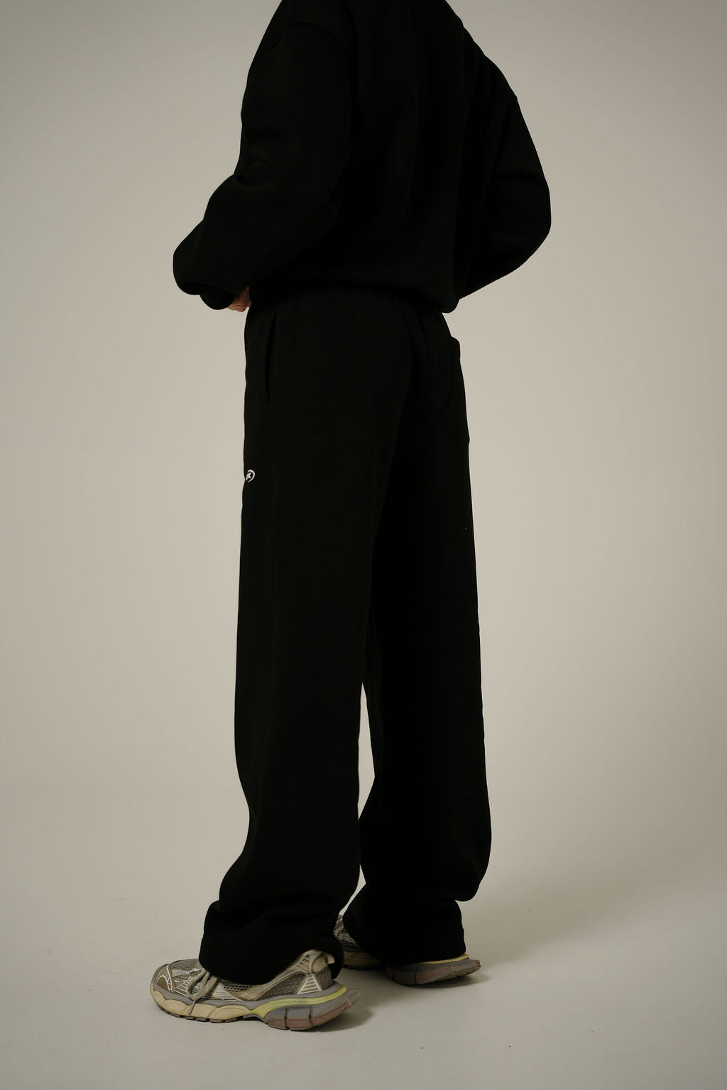 BLACK BAGGY 2IN1 PANTS