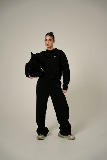 BLACK BAGGY 2IN1 PANTS